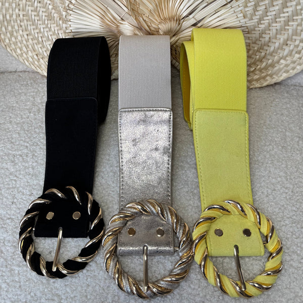 Ceinture à boucle ronde torsadée