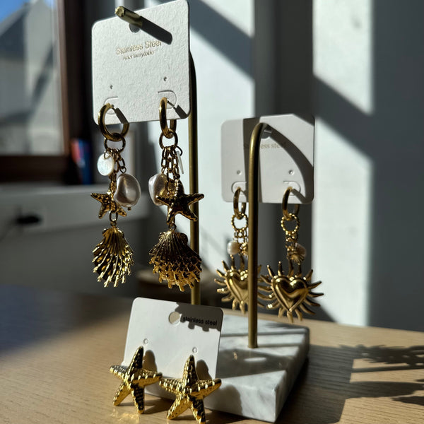 Boucles d’oreilles d’été en acier inoxydable