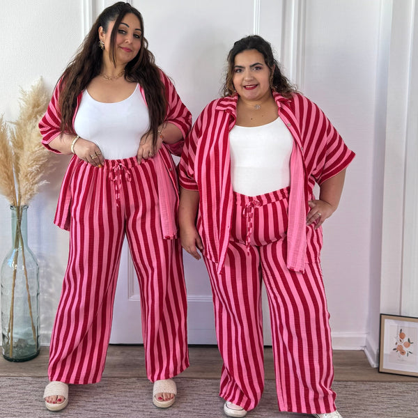 Pantalon à rayures en gaze de coton - réassort prévu activez l’alerte 🔔