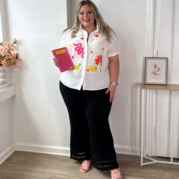Chemise blanche pink paradise